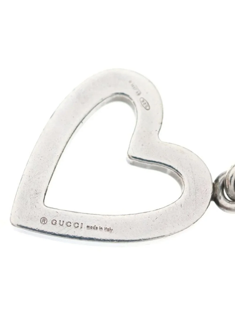 Gucci Heart Ball Chain Pendant Silver